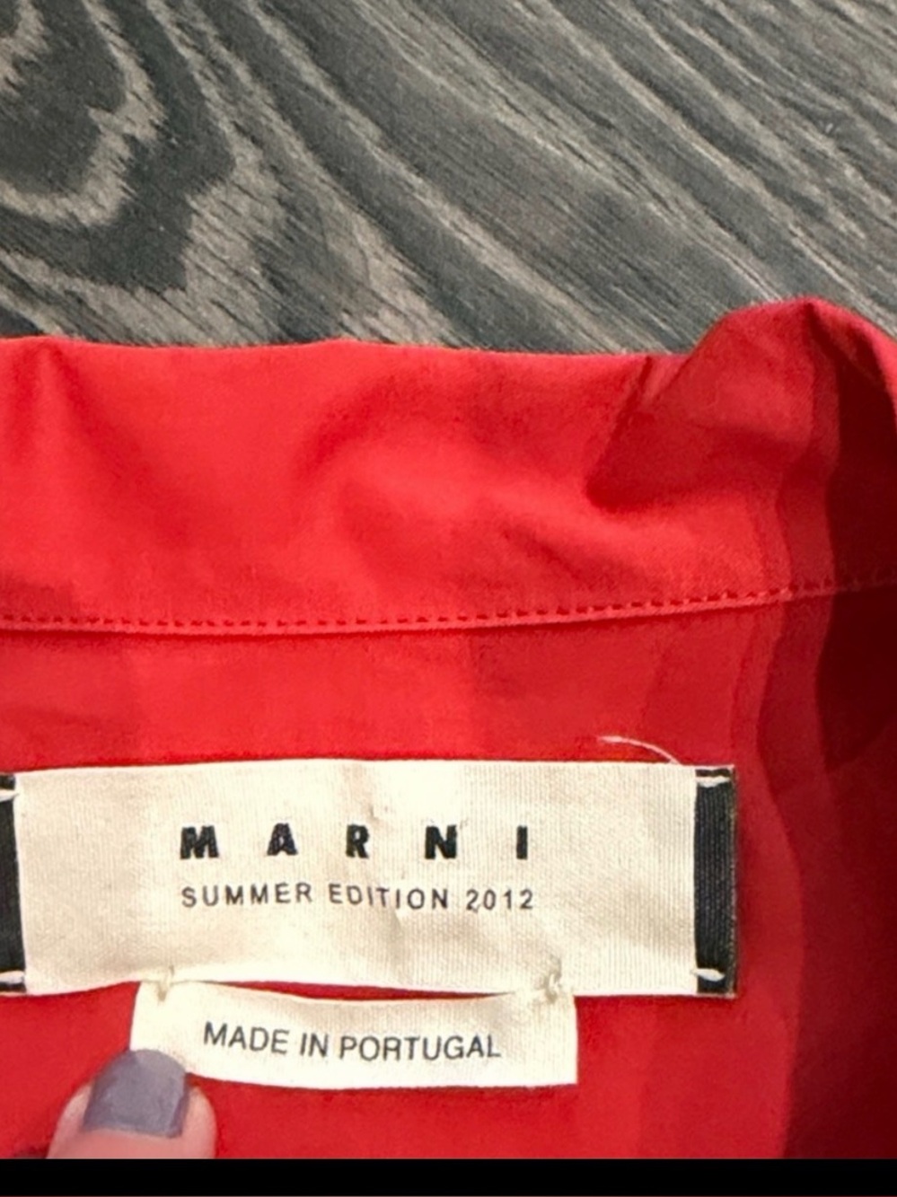 Marni Red Ruffle Midi Dress - Picture 2 of 5